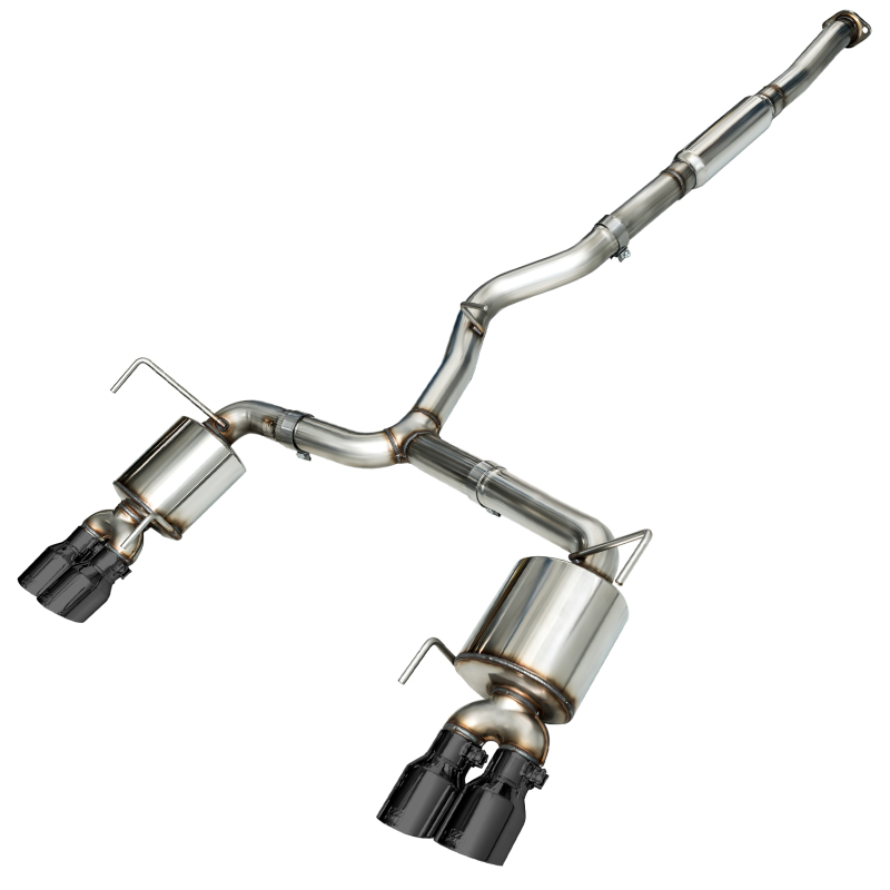 Subaru WRX Performance Exhaust - Rear - AWE Tuning - Cat-Back Touring, Diamond Black Tips (102mm) - Diamond Black - `15-`27